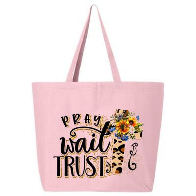 Pray Wait Trust Christian Faith Jesus God Lover Leopard Gift 25L Jumbo Tote