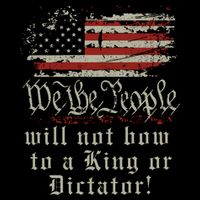 Patriotic We the people Will Not Bow to King or Dictator Flat Bill Trucker Hat