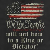 Patriotic We the people Will Not Bow to King or Dictator Golf Towel