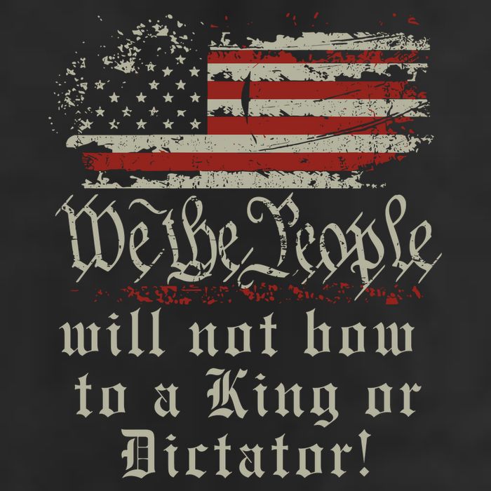 Patriotic We the people Will Not Bow to King or Dictator Golf Towel