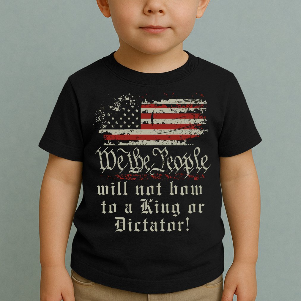 Patriotic We the people Will Not Bow to King or Dictator Toddler T-Shirt