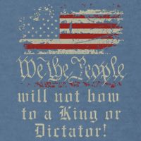 Patriotic We the people Will Not Bow to King or Dictator Garment-Dyed Sweatshirt