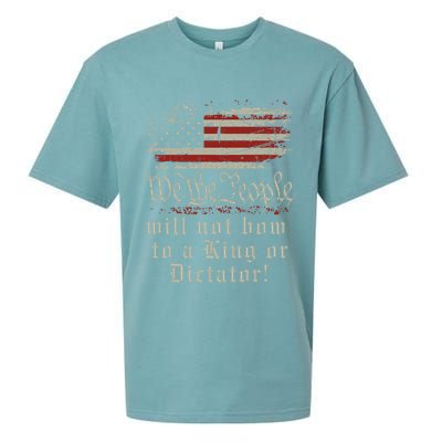 Patriotic We the people Will Not Bow to King or Dictator Sueded Cloud Jersey T-Shirt