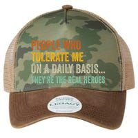 People Who Tolerate Me On A Daily Basis Funny Legacy Tie Dye Trucker Hat