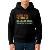 People Who Tolerate Me On A Daily Basis Funny Kids Hoodie
