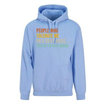 People Who Tolerate Me On A Daily Basis Funny Unisex Surf Hoodie