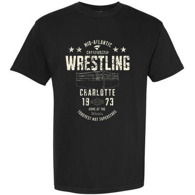 Pro Wrestling Territory Charlotte 1973 Mid Atlantic Garment-Dyed Heavyweight T-Shirt