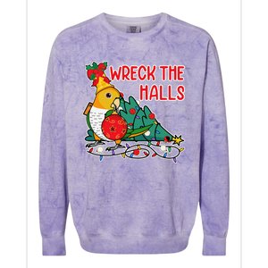 Parrot Wrecks The Halls I Whitebellied Caique Colorblast Crewneck Sweatshirt