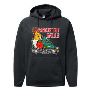 Parrot Wrecks The Halls I Whitebellied Caique Performance Fleece Hoodie