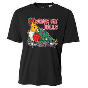 Parrot Wrecks The Halls I Whitebellied Caique Cooling Performance Crew T-Shirt