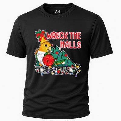 Parrot Wrecks The Halls I Whitebellied Caique Cooling Performance Crew T-Shirt