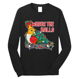 Parrot Wrecks The Halls I Whitebellied Caique Long Sleeve Shirt