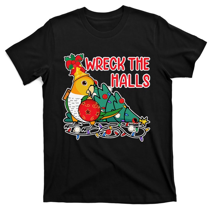 Parrot Wrecks The Halls I Whitebellied Caique T-Shirt