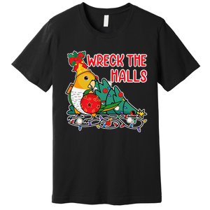 Parrot Wrecks The Halls I Whitebellied Caique Premium T-Shirt