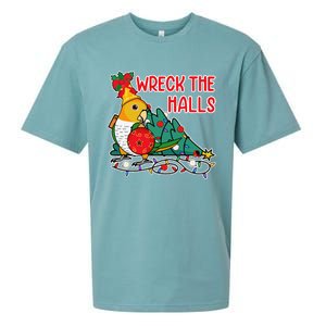 Parrot Wrecks The Halls I Whitebellied Caique Sueded Cloud Jersey T-Shirt