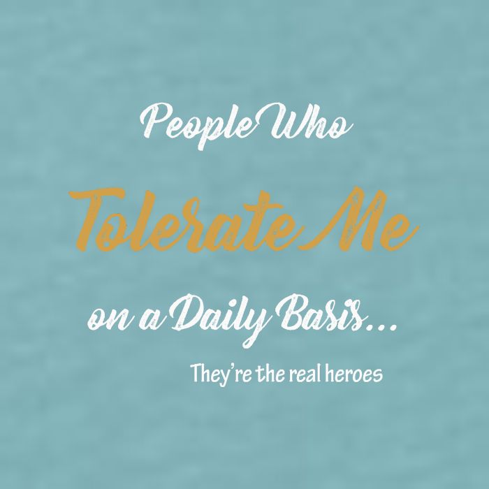 People Who Tolerate Me On A Daily Basis Sueded Cloud Jersey T-Shirt