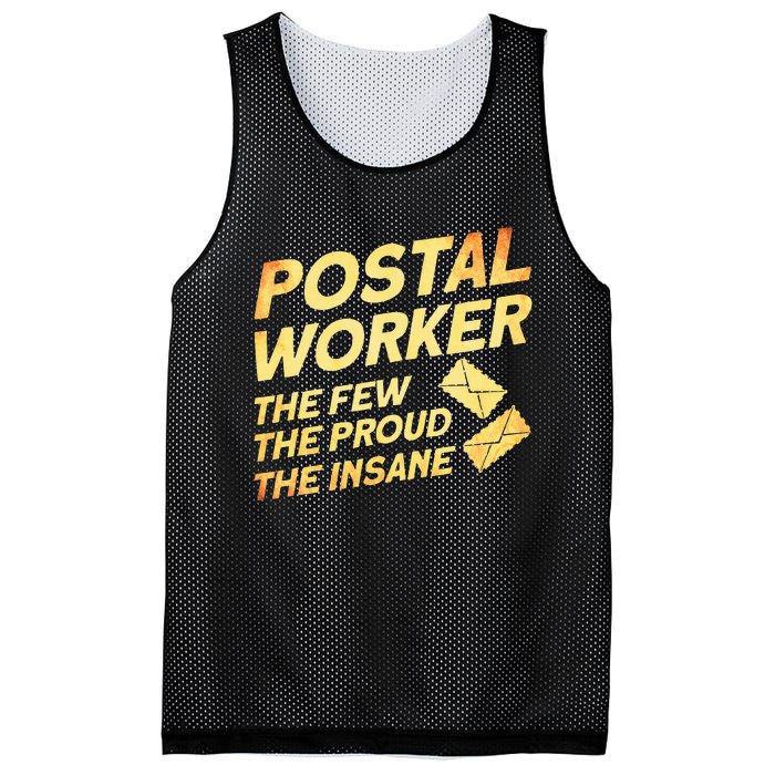 Postal Worker The Few The Proud The Insane Mailman Postman Mesh Reversible Basketball Jersey Tank