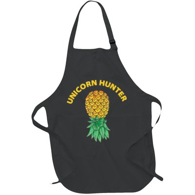 Polyamory With Upside Down Pineapple And Unicorn Hunter Full-Length Apron With Pockets