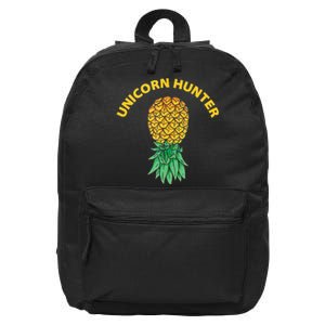 Polyamory With Upside Down Pineapple And Unicorn Hunter 16 in Basic Backpack