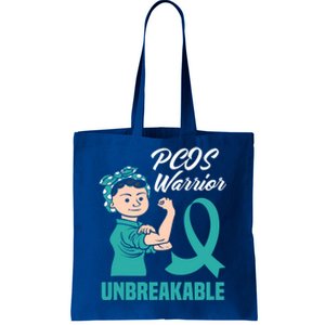 Pcos Warrior Unbreakable Pcos Awareness Month Gift Tote Bag