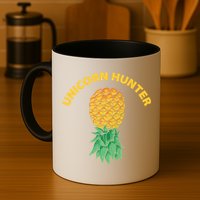 Polyamory With Upside Down Pineapple And Unicorn Hunter Gift Mug