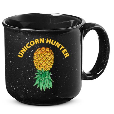 Polyamory With Upside Down Pineapple And Unicorn Hunter Gift 15oz Campfire Ceramic Mug
