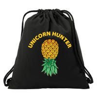 Polyamory With Upside Down Pineapple And Unicorn Hunter Gift Drawstring Bag