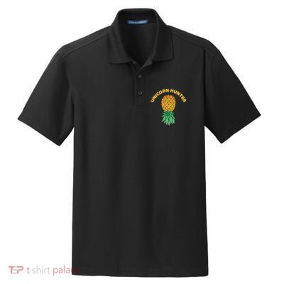 Polyamory With Upside Down Pineapple And Unicorn Hunter Gift Dry Zone Grid Polo