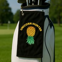 Polyamory With Upside Down Pineapple And Unicorn Hunter Gift Golf Towel