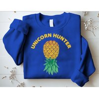 Polyamory With Upside Down Pineapple And Unicorn Hunter Gift Sweatshirt