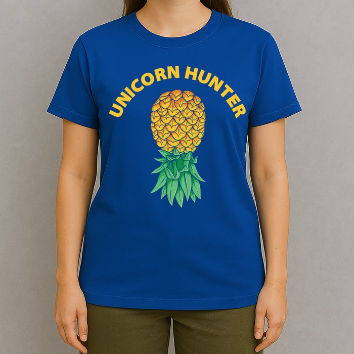 Polyamory With Upside Down Pineapple And Unicorn Hunter Gift T-Shirt