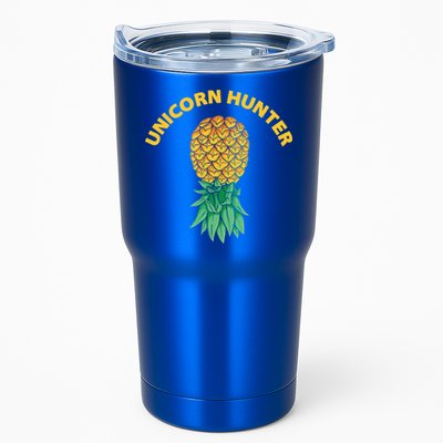 Polyamory With Upside Down Pineapple And Unicorn Hunter Gift Tumbler