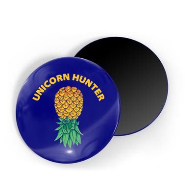 Polyamory With Upside Down Pineapple And Unicorn Hunter Gift Magnet