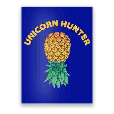 Polyamory With Upside Down Pineapple And Unicorn Hunter Gift Poster