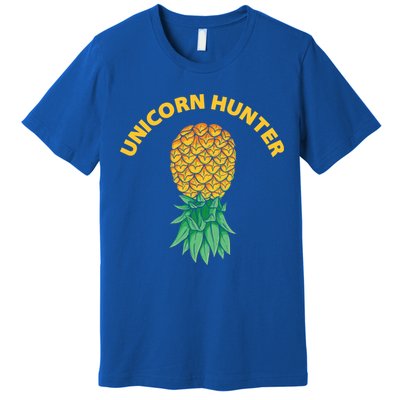 Polyamory With Upside Down Pineapple And Unicorn Hunter Gift Premium T-Shirt
