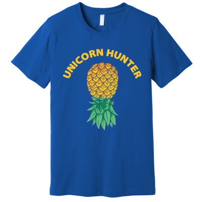 Polyamory With Upside Down Pineapple And Unicorn Hunter Gift Premium T-Shirt