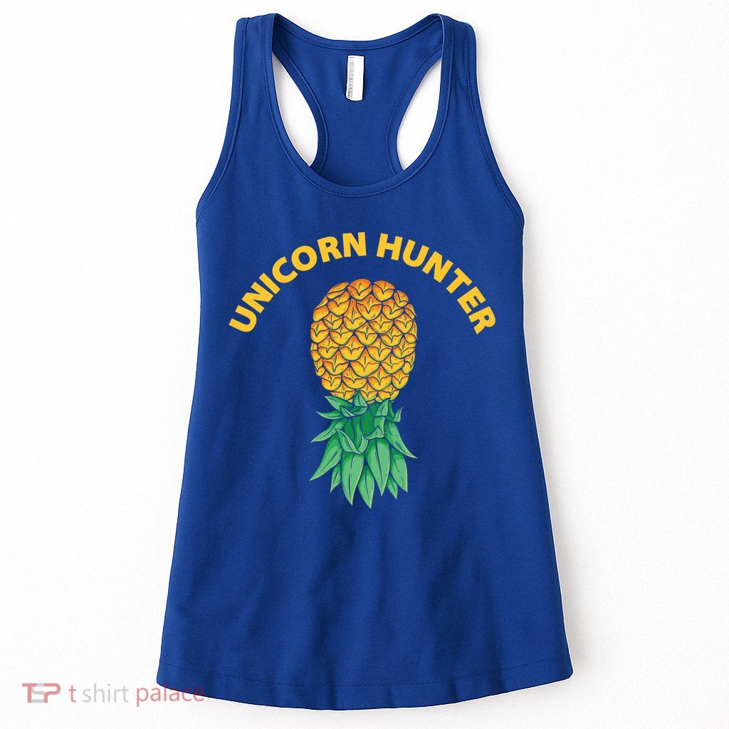 Polyamory With Upside Down Pineapple And Unicorn Hunter Gift Womens Tank Top