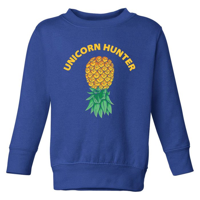 Polyamory With Upside Down Pineapple And Unicorn Hunter Gift Toddler Sweatshirt