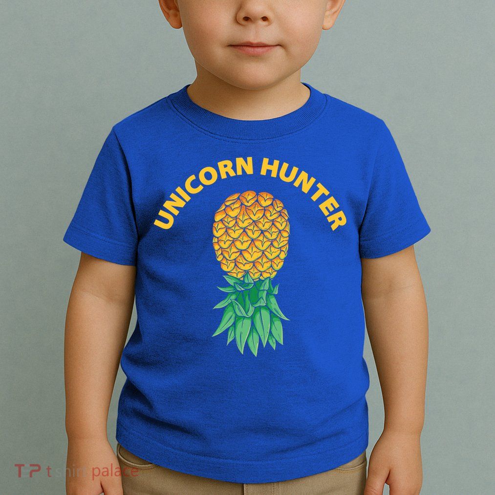 Polyamory With Upside Down Pineapple And Unicorn Hunter Gift Toddler T-Shirt