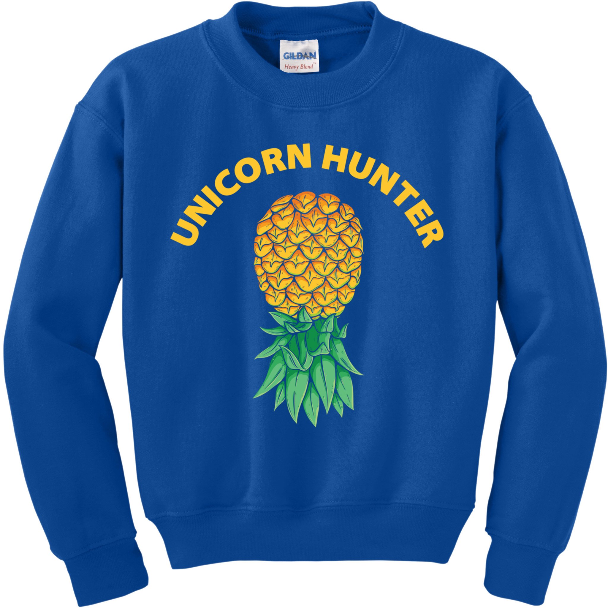 Polyamory With Upside Down Pineapple And Unicorn Hunter Gift Kids Sweatshirt