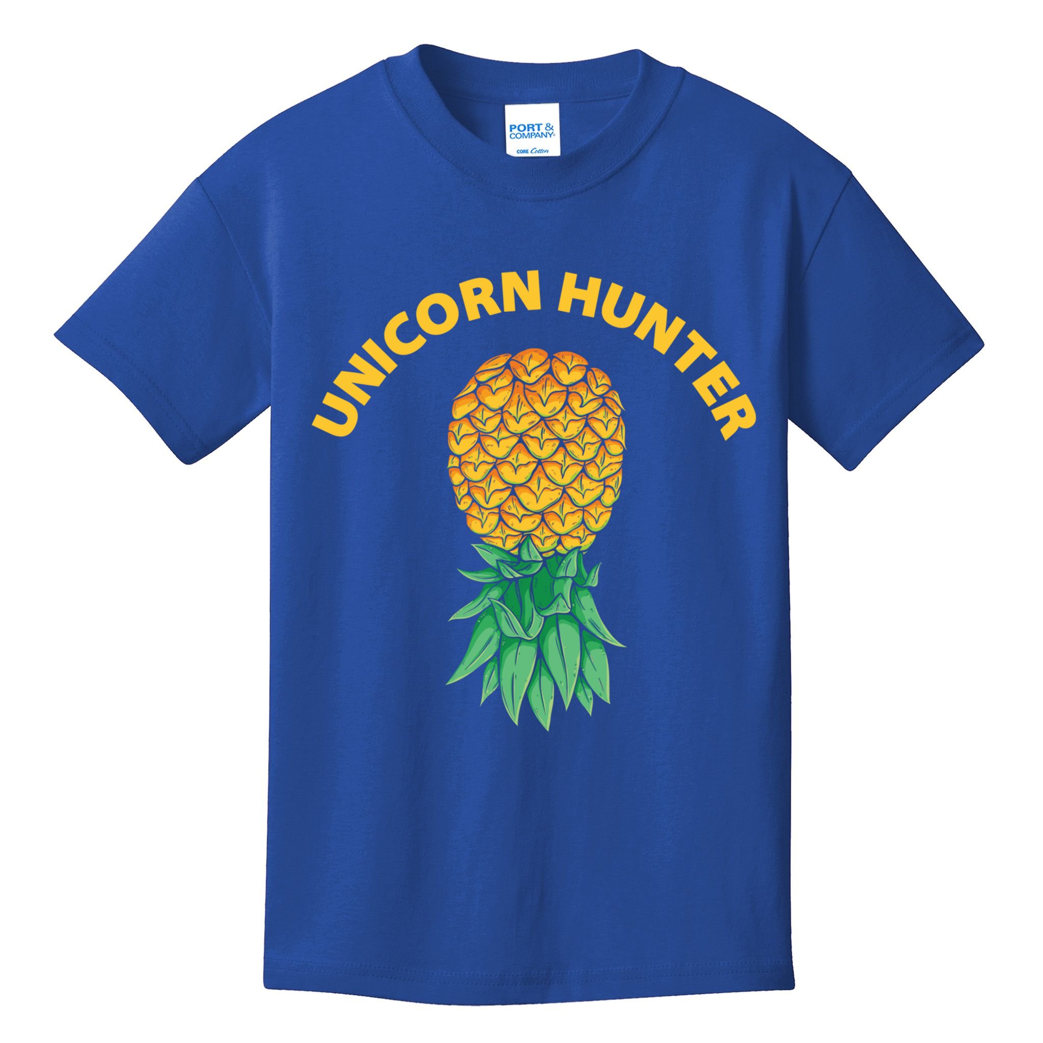 Polyamory With Upside Down Pineapple And Unicorn Hunter Gift Kids T-Shirt