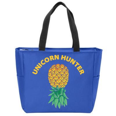 Polyamory With Upside Down Pineapple And Unicorn Hunter Gift Zip Tote Bag