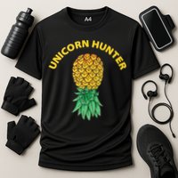 Polyamory With Upside Down Pineapple And Unicorn Hunter Performance Shirt