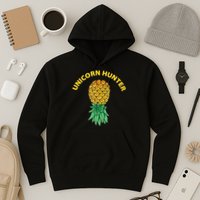 Polyamory With Upside Down Pineapple And Unicorn Hunter Hoodie