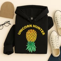 Polyamory With Upside Down Pineapple And Unicorn Hunter Hoodie