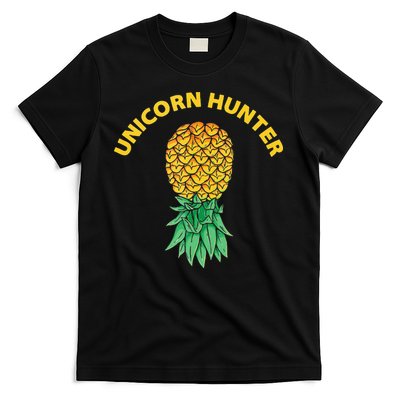 Polyamory With Upside Down Pineapple And Unicorn Hunter T-Shirt