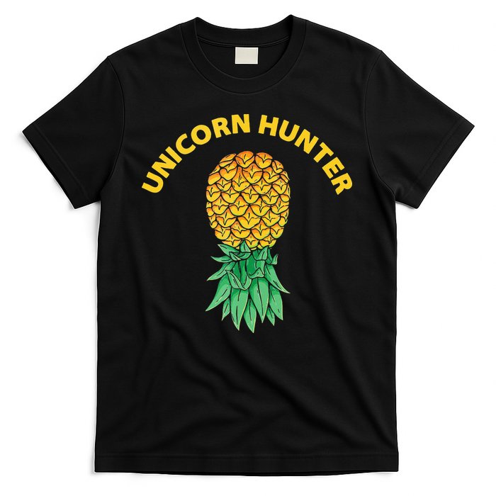 Polyamory With Upside Down Pineapple And Unicorn Hunter T-Shirt