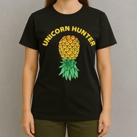 Polyamory With Upside Down Pineapple And Unicorn Hunter T-Shirt