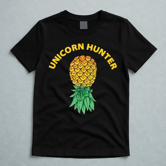 Polyamory With Upside Down Pineapple And Unicorn Hunter T-Shirt