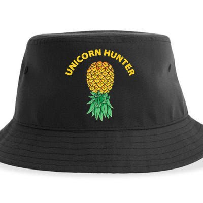 Polyamory With Upside Down Pineapple And Unicorn Hunter Sustainable Bucket Hat